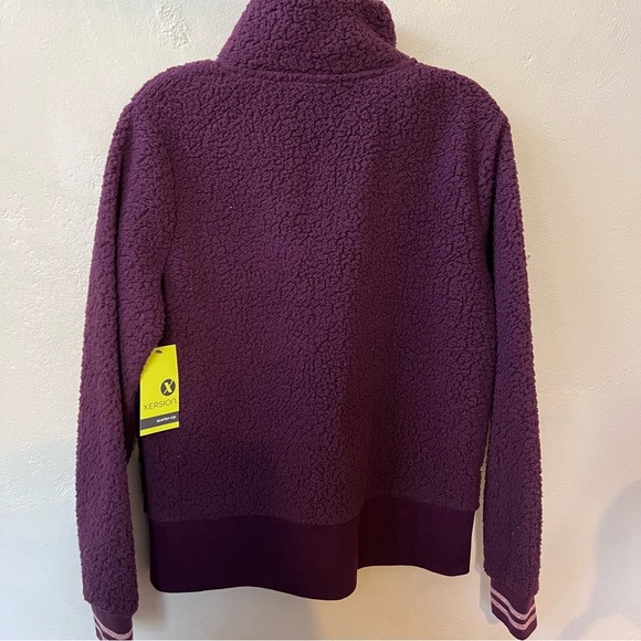 Xersion NWT Women's Fleece Long Sleeve Quarter-Zip Pullover Burgundy Size Medium - Picture 3 of 10